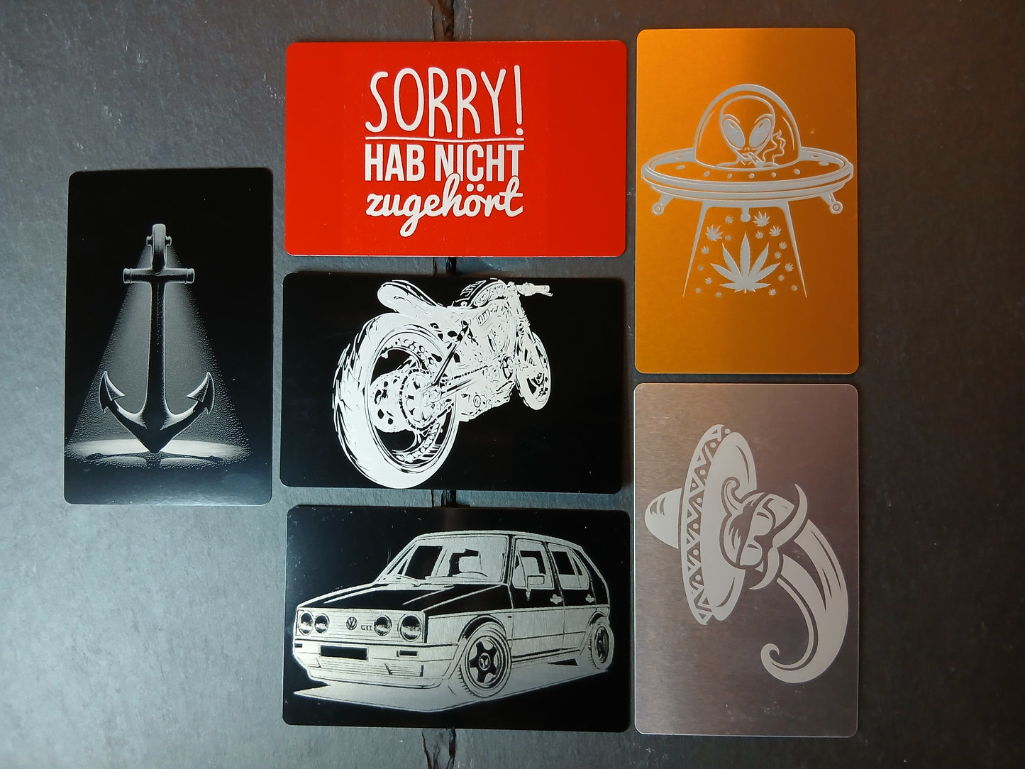 Aluminium Visitenkarten