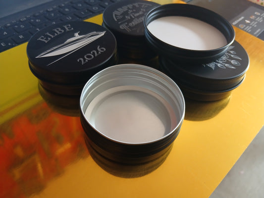 Alu-Dose Rund 65mm Schwarz mit Schraubdeckel