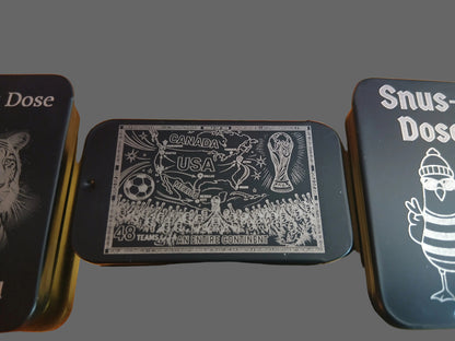 Snus-Dose Rechteckig 60x30mm Schwarz