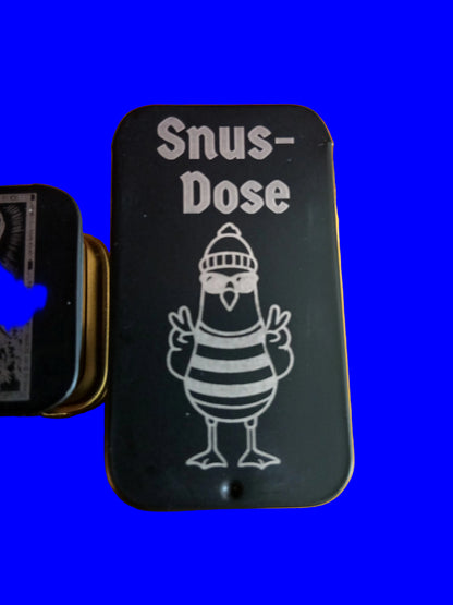Snus-Dose Rechteckig 60x30mm Schwarz